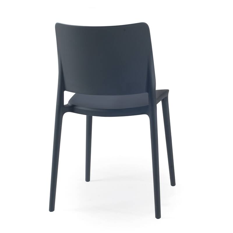 WRGHOME Modern Stacking Patio Dining Side Chair Indoor/Outdoor (Set of 2) - 31.30'' H X 19.29'' W X 21.06'' D