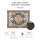 preview thumbnail 13 of 12, Gertmenian Crystal Print Washable Digital Printed Flat Pile Polyester Slip Resistant Area Rug Collection
