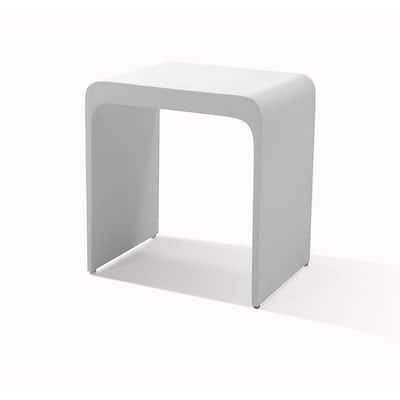 DAX Solid Surface Shower Stool, Matte White