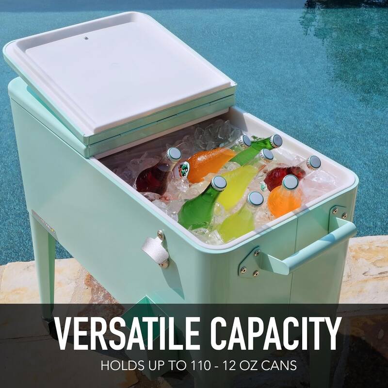 Permasteel 80-Qt Classic Outdoor Rolling Patio Cooler with Wheels