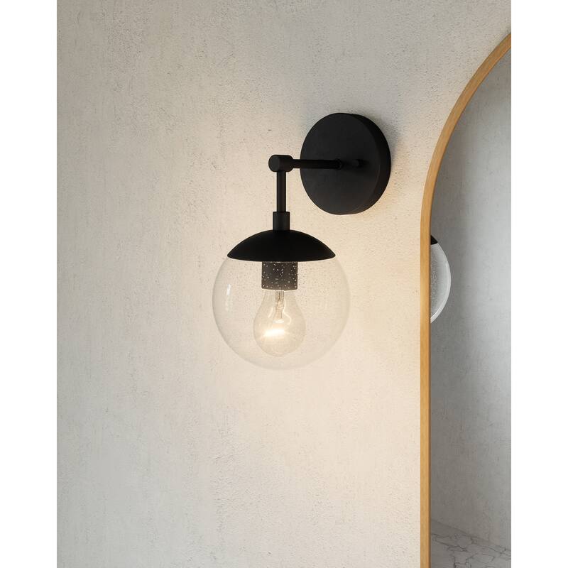 Gracelyn Modern Indoor Dimmable 1-Light Wall Light - Matte Black - Matte Black