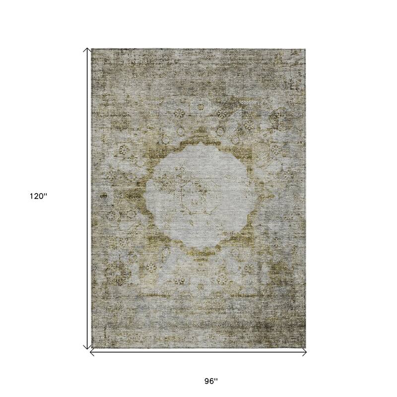 HomeRoots Oriental Traditional Rectangle Outdoor Rug