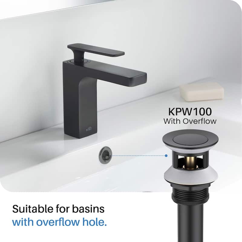 Cube 8“ Widespread Bathroom Sink Faucet with Drain Assembly