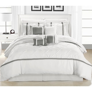 Chic Home Veronica White/Silver 12-Piece Bed in a