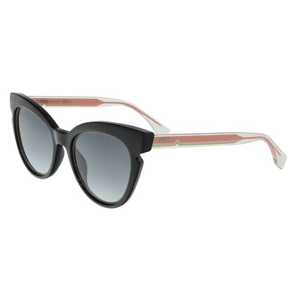 Fendi FF0132S 0N7A Lines Black Cat Eye Sunglasses
