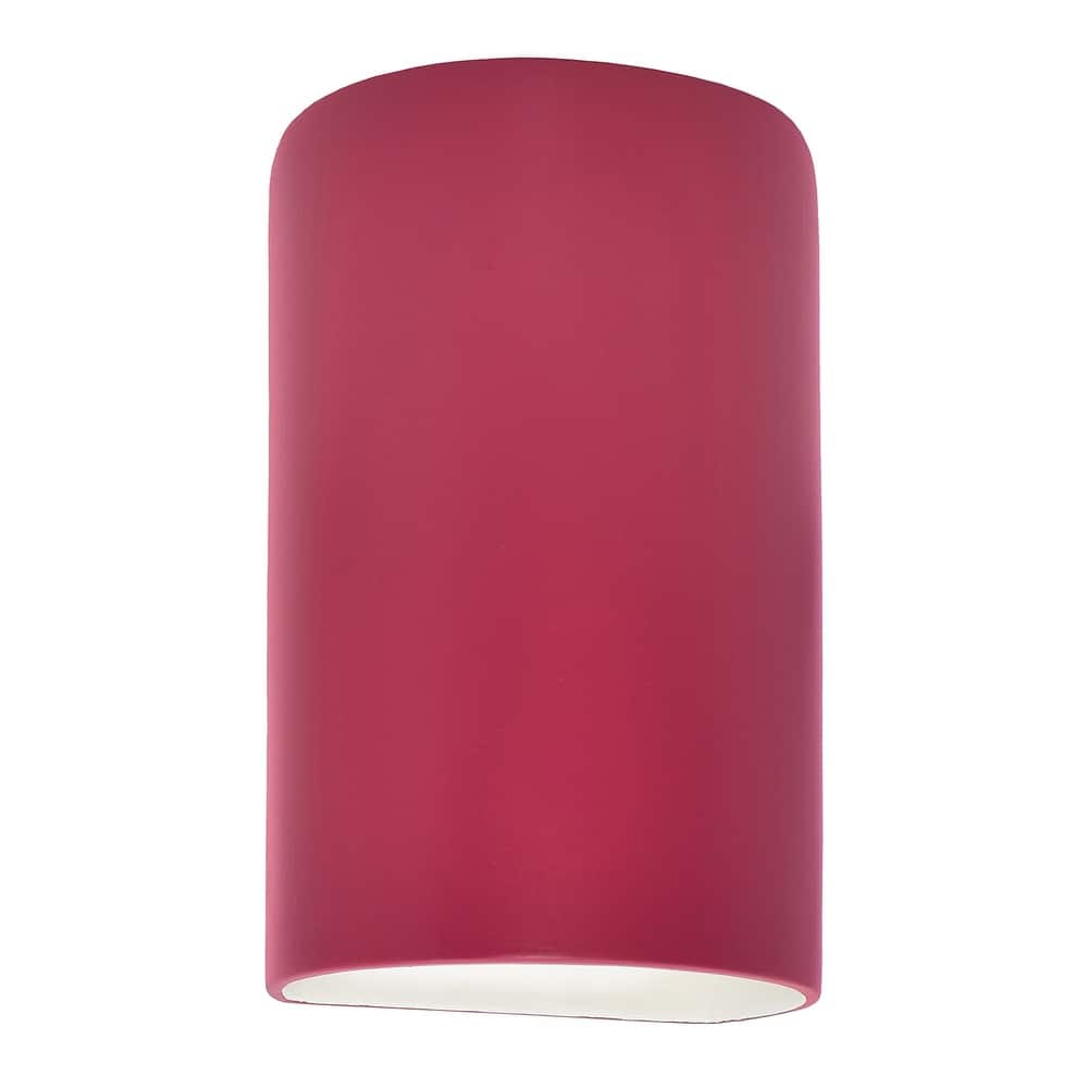 Justice Design Ambiance - Large Cylinder Wall Sconce - Closed Top (Outdoor) - Replaceable Bulb
