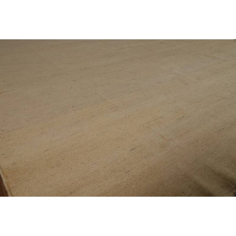 Solid Gabbeh Oriental Area Rug Handmade Wool Carpet - 8'2" x 9'11"