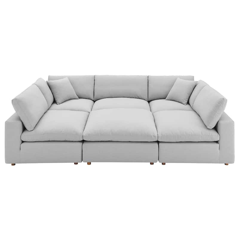 Commix Down Filled Overstuffed 6-Piece Sectional Sofa