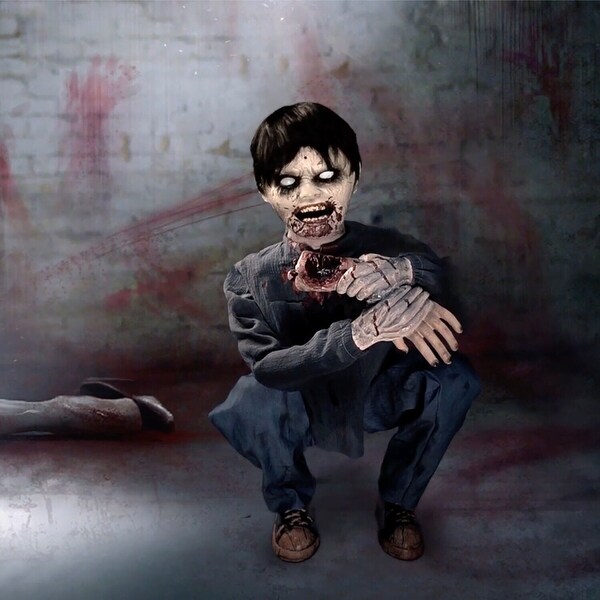 Haunted Hill Farm Crouching Limb Eater Zombie Boy by Tekky, Plug