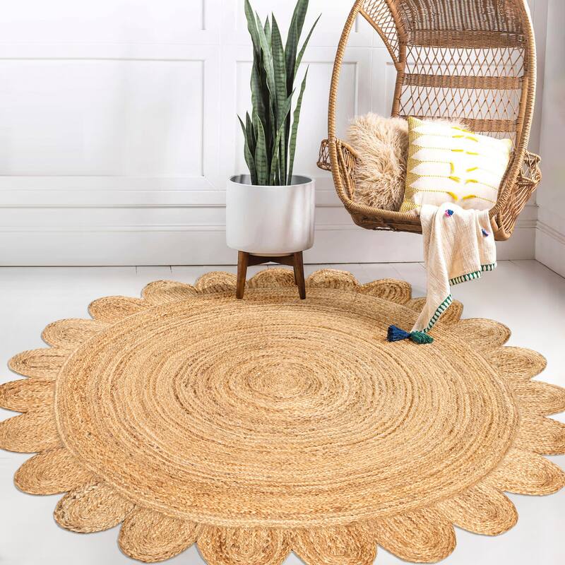 JONATHAN Y Skye Two-Tone Jute Hippy Circle Area Rug