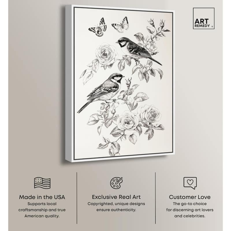 Perched Pair I Canvas by Art Remedy