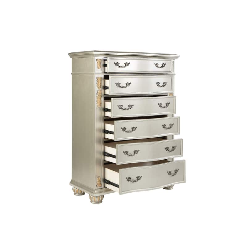 Lyon Cherry 6-Drawer 40 in. W Chest of Drawers