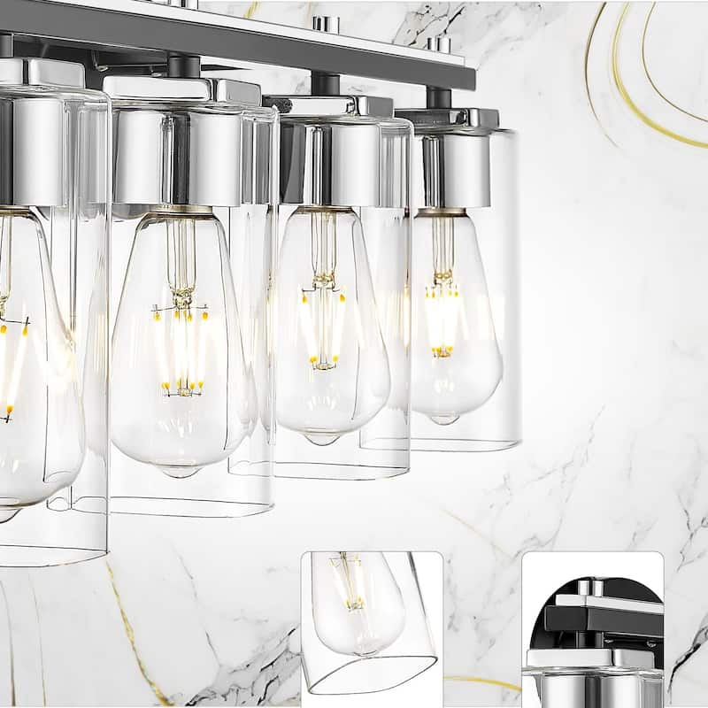 4-Light Wall Sconces Bathroom Vanity Light Over Mirror