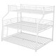 preview thumbnail 14 of 12, Modern Style Twin XL/Full XL/Queen Triple Bunk Bed with Long and Short Ladder and Full-Length Guardrails, Space-Saving, Black