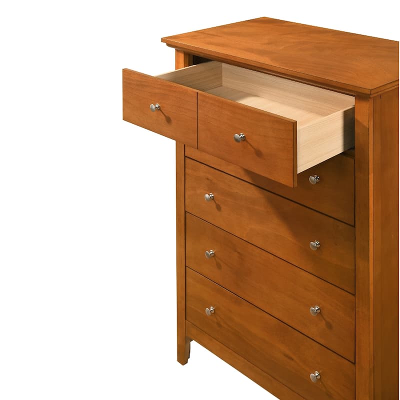 5-Dovetailed Drawer Bedroom Chest - 48" - Brown