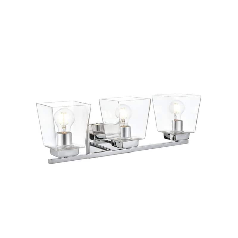 Merlin 1 Light Black and Clear Bath Sconce