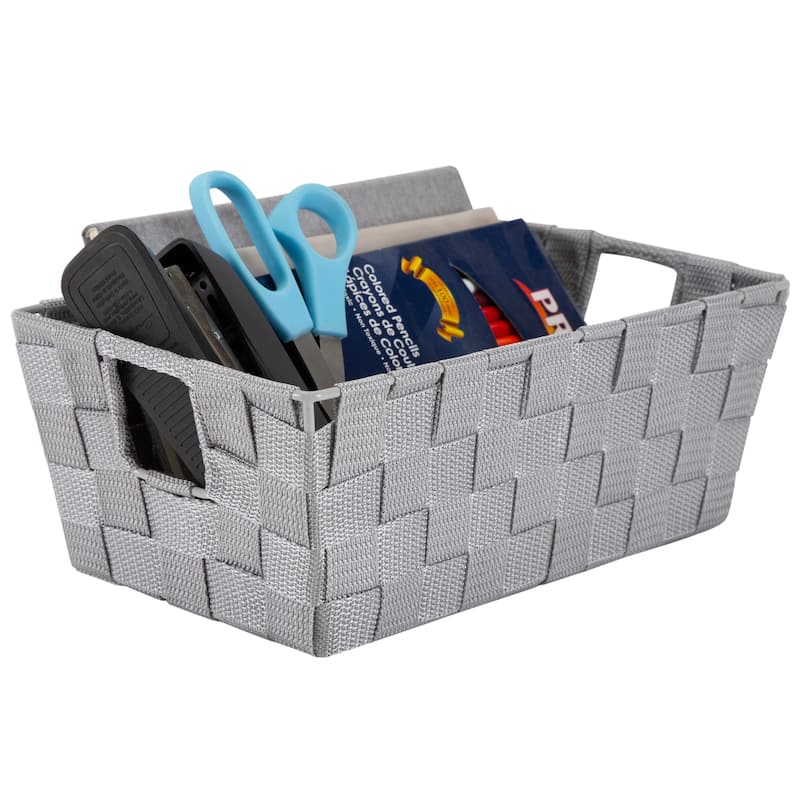 Simplify 2 Pack Small Woven Storage Shelf Basket