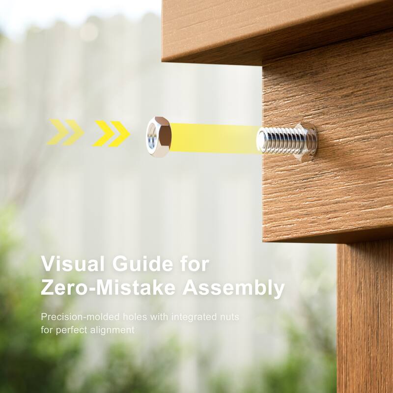 All-weather HIPS Outdoor Sofa Set with Detachable Cushions (Set of 5)