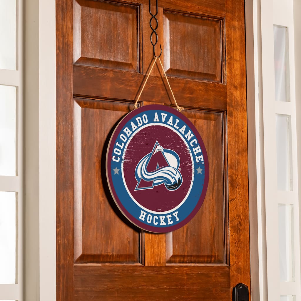 Colorado Avalanche Wooden Door Decor Wall Sign - Multi-Color