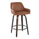 Option Camel Faux Leather/Walnut Glazed/Black Metal