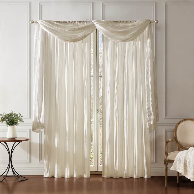 Elrene Athena Rod Pocket Curtain Panel Set of 3