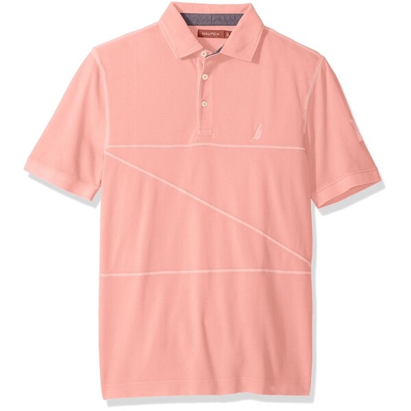 Nautica Pink Mens Size Xl Embroidered Logo Pieced Polo Shirt Nautica Pink Mens Size Xl Embroidered Logo Pieced Polo Shirt Free Shipping On Orders Over 45 26910160