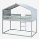 preview thumbnail 36 of 39, Twin Over Twin Bunk Bed Wood Bed with Tent