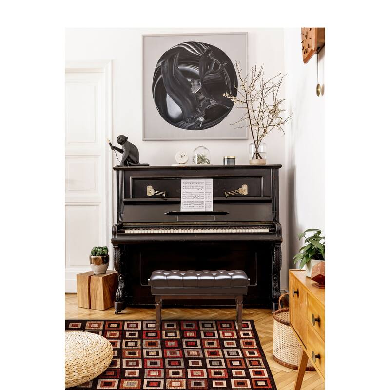 ECARPETGALLERY Flat-Weave Lahor Finest Brown Wool Tapestry Kilim - 10'8 x 14'1