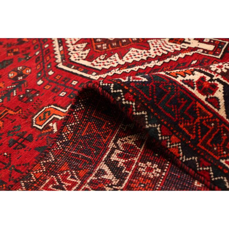 ECARPETGALLERY Hand-knotted Melis Vintage Red Wool Rug - 5'10 x 8'4
