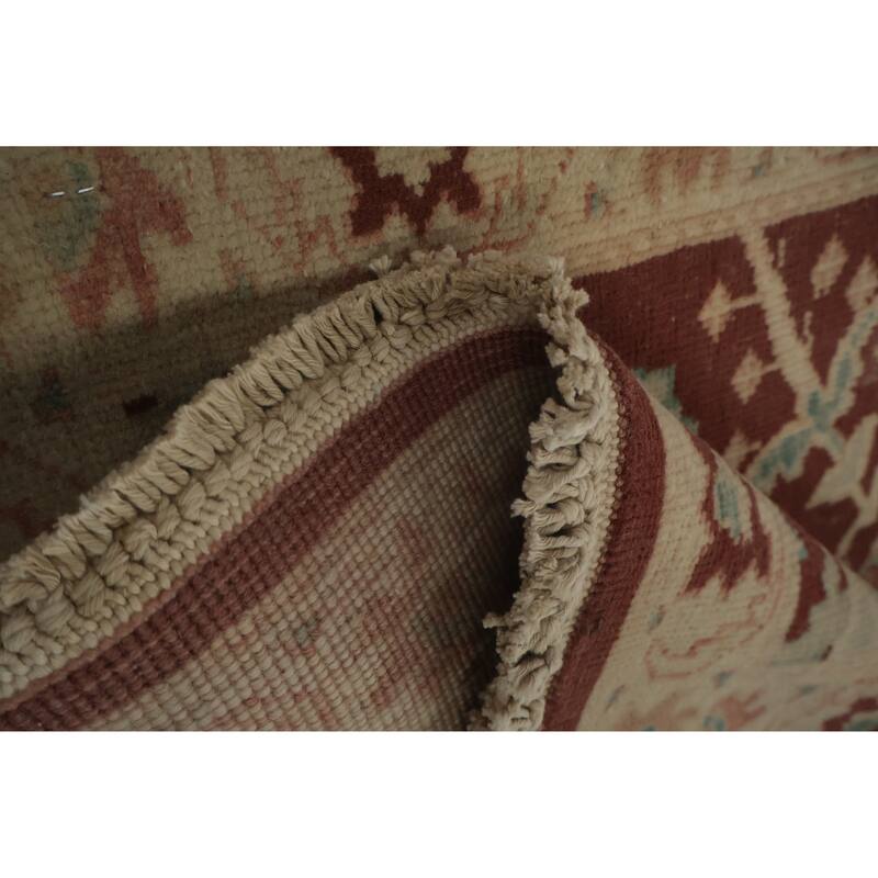 Hand Knotted Oriental 100% Wool Carpet Traditional All-Over Brown Ziegler Area Rug - 3' 7'' X 2' 2''