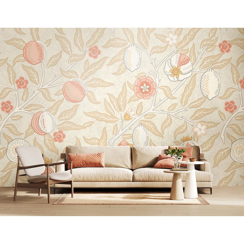 Brewster Origin Murals Fruit and Foliage Beige Wall Mural - N/A