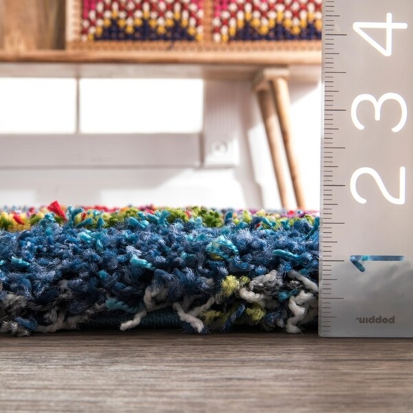 Nuloom Multi Soft and Plush Whimsical Kite Motifs Shag Rug - Bed