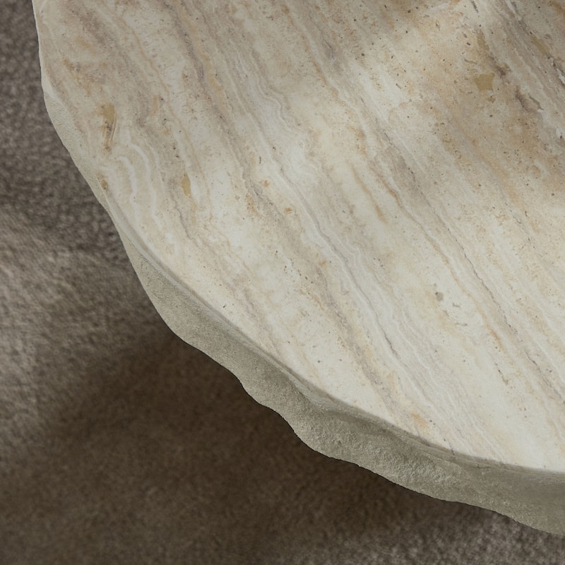 Faux MARS Textural Patterns Coffee Tables for Living Room, No Need Assembly