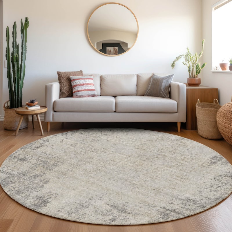 Premium Washable Super Soft Solid Casual Mayfield Rug - Gray - 8' x 8'