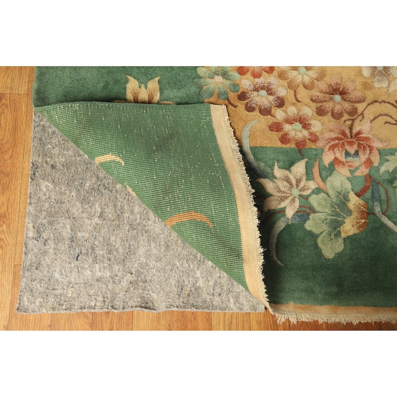 Vegetable Dye Vintage Art Deco Nichols Chinese Large Wool Carpet - 11'10" x 17'9"