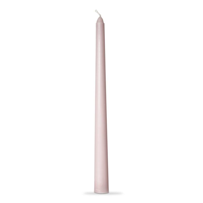 Color Studio 12" Traditional Taper Unscented Smokeless Paraffin Wax Candle Lavendar, Set of 4, Burn Time 8 hrs.
