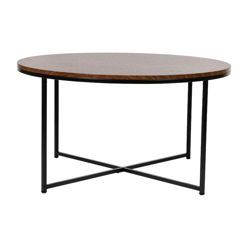 White Coffee Table with Matte Gold Frame - Living Room Furniture - 15.75" - 35.5"W x 15.75" - 35.5"D x 19.25" - 24"H