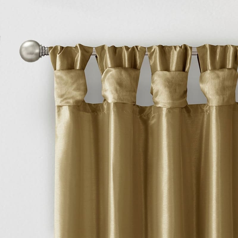 Twist Tab Lined Window Curtain Panel 50x108"