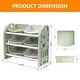 preview thumbnail 9 of 22, Multi-functional Kids Toy Storage Organizer with HDPE Shelf and 6 Bins