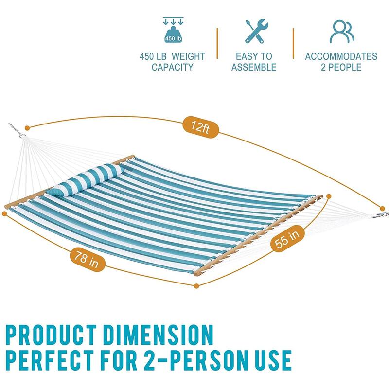 12 FT Double Quilted Fabric Hammock
