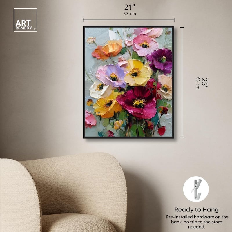 Floral Texture I Canvas by Art Remedy