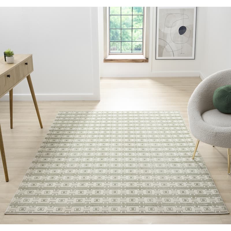 Ksamil Collection Abstract Geometric Area Rug