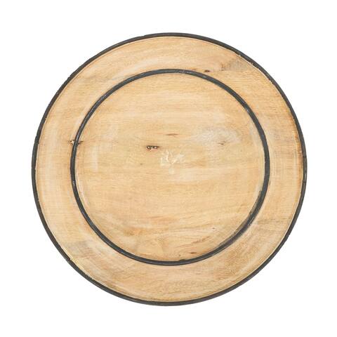 Charger Plates with Wooden Design (Set of 4)