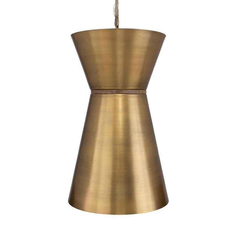 Uttermost 21617 Crocker 15" Wide Pendant with Wood Accent