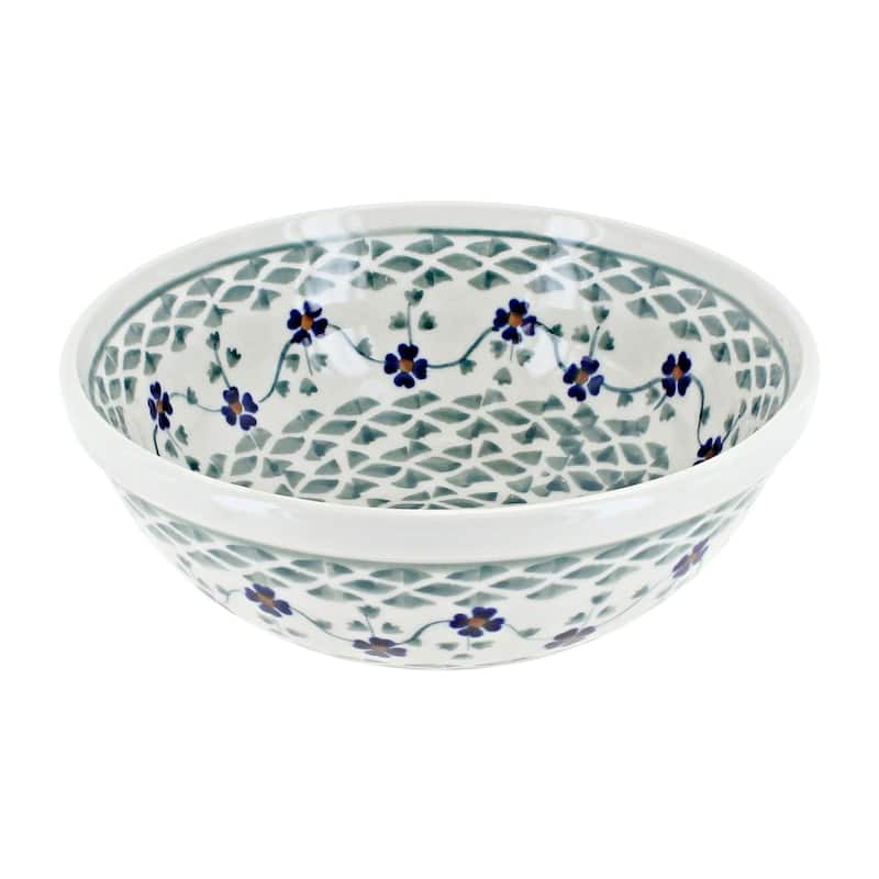 Blue Rose Polish Pottery Manufaktura Cereal Bowl - Sage Floral