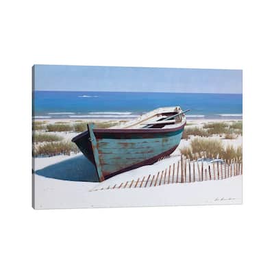iCanvas "Blue Boat on Beach" by Zhen-Huan Lu Canvas Print