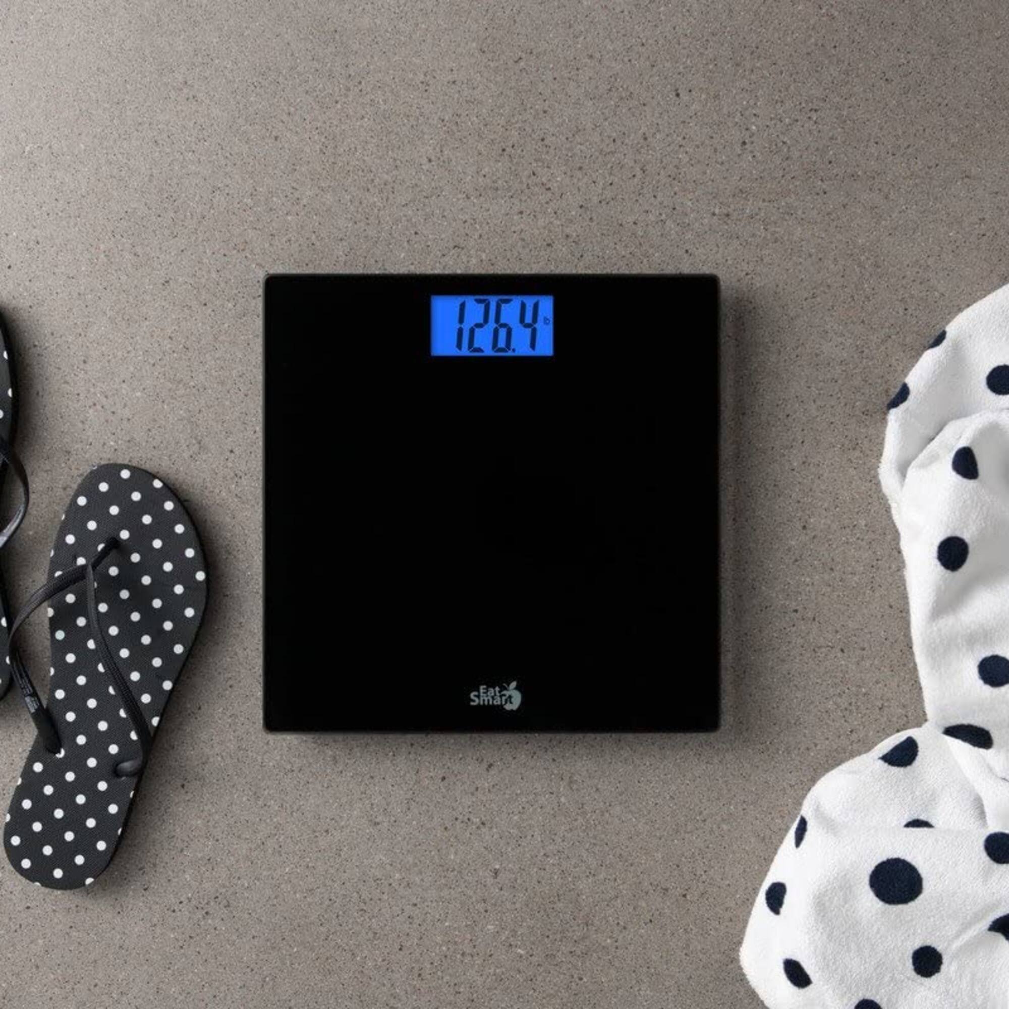 EatSmart Precision Digital Bathroom Scale Black 400 Pound Capacity