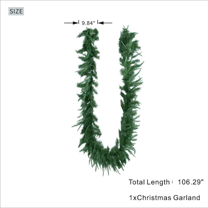 106.29" Lush Green Christmas Artificial Garland for Holiday Charm