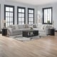 preview thumbnail 1 of 18, Flex 6-seat Upholstered Modular Sectional by Flexsteel - 134" x 35" x 103" Taupe