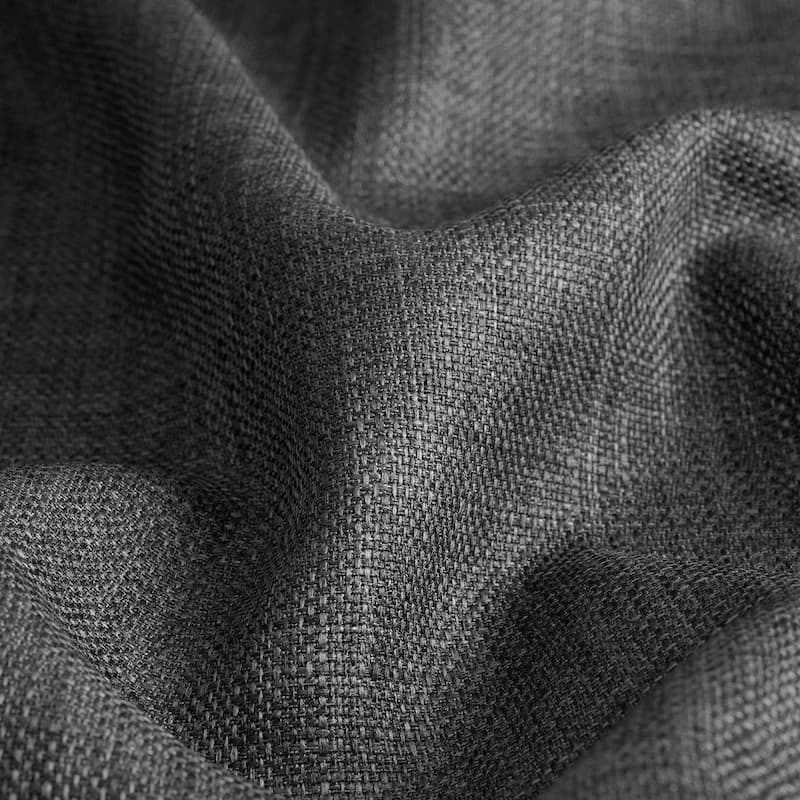 Exclusive Fabrics Italian Faux Linen Room Darkening Curtains for Bedroom & Living Room Curtains - Single Panel Window Curtains